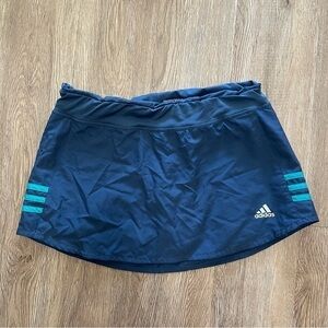 Adidas Blue Mini Athletic Athleisure Skort Inner Drawstring Women's Size Small